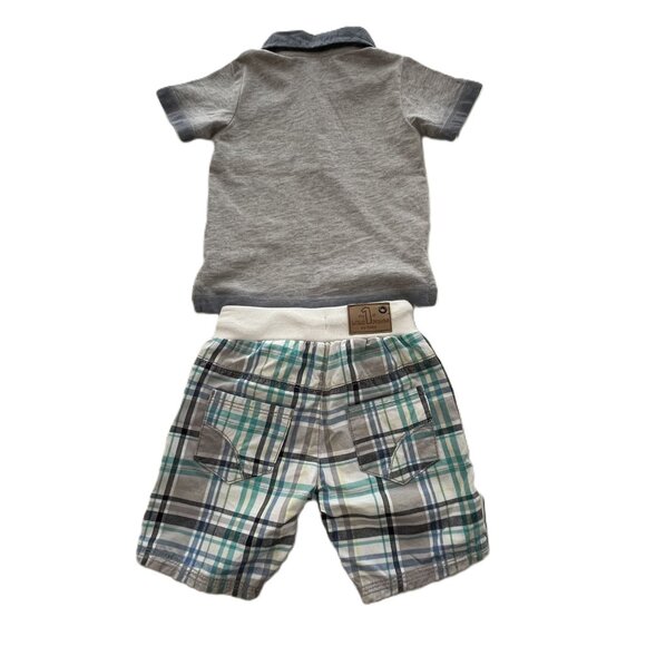KANZ Baby Boy Cotton Short Set Size 6M, Beach Summer Preppy Handsome - Picture 15 of 16